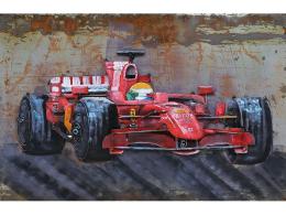 Tableau art métal Ferrari Formule 1