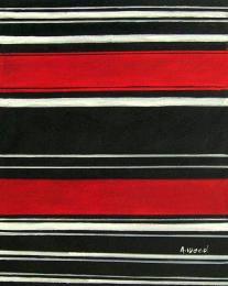 tableau contemporain abstrait rouge noir