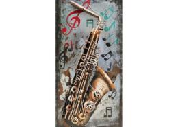 Tableau métal 3D saxophone
