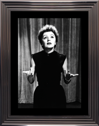 Tableau cinéma Edith Piaf - Image Haute Qualité sous Verre - Encadrement Argent - Dimensions 74X94 cm