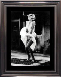 Tableau cinéma Marylin Monroe - Image Haute Qualité sous Verre - Encadrement Argent - Dimensions 74X94 cm